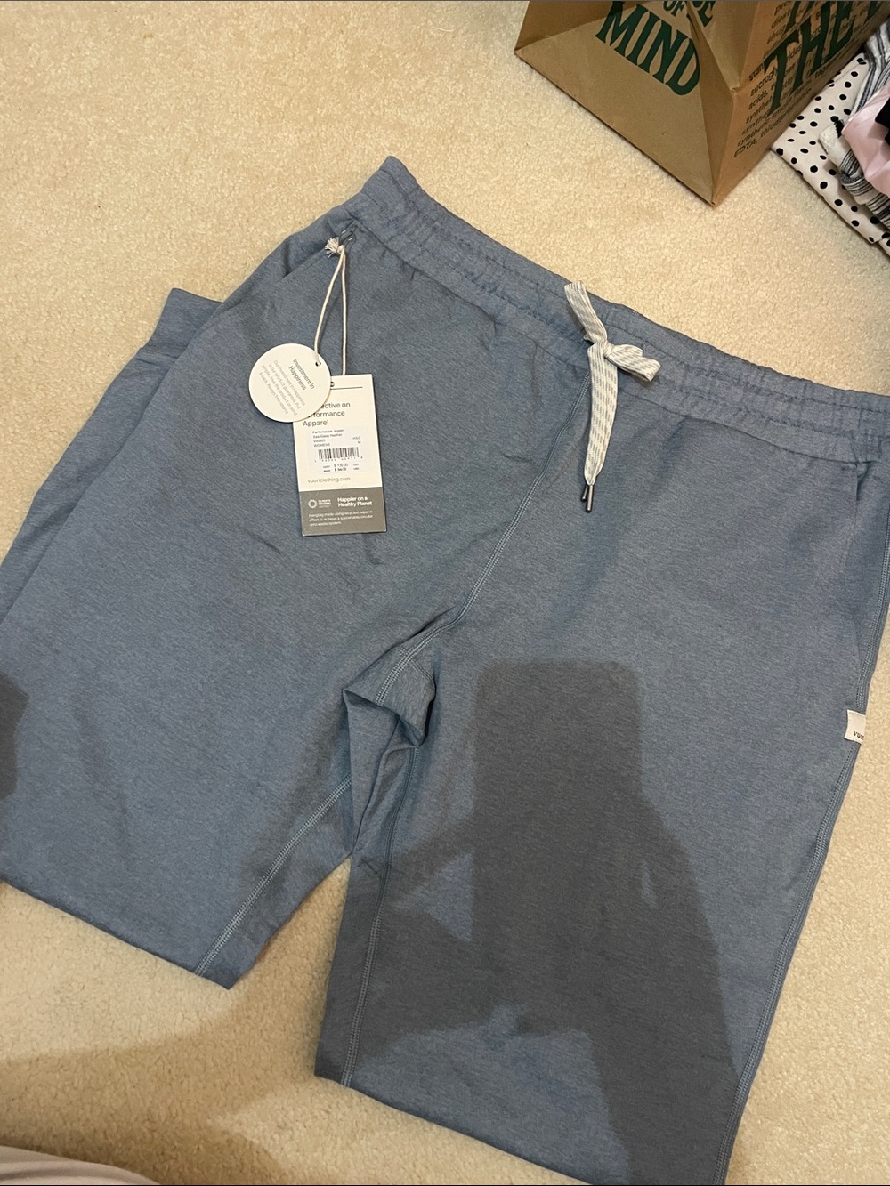 Vuori Women’s Blue Track Joggers with Drawstring